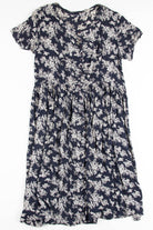 Blue Floral Print Sundress