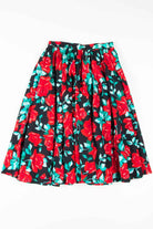 Black & Red Roses Skirt