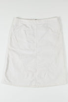 White Corduroy Pencil Skirt