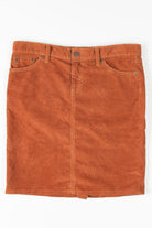 Rust Corduroy Pencil Skirt