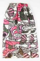 70s Pattern Quilted Maxi Skirt