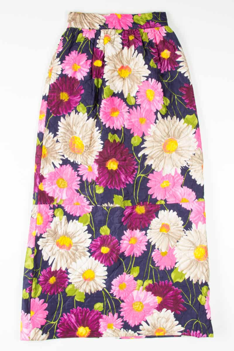 Giant Daisy Quilted Maxi Skirt