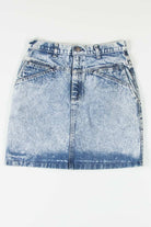 Vintage Acide Washed Denim Skirt