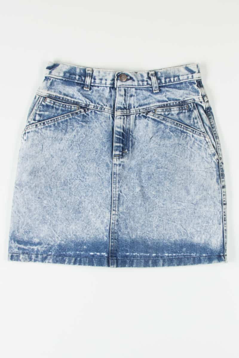 Vintage Acide Washed Denim Skirt