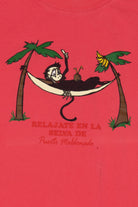 Salmon Puerto Maldonado Monkey T-Shirt (2000s)