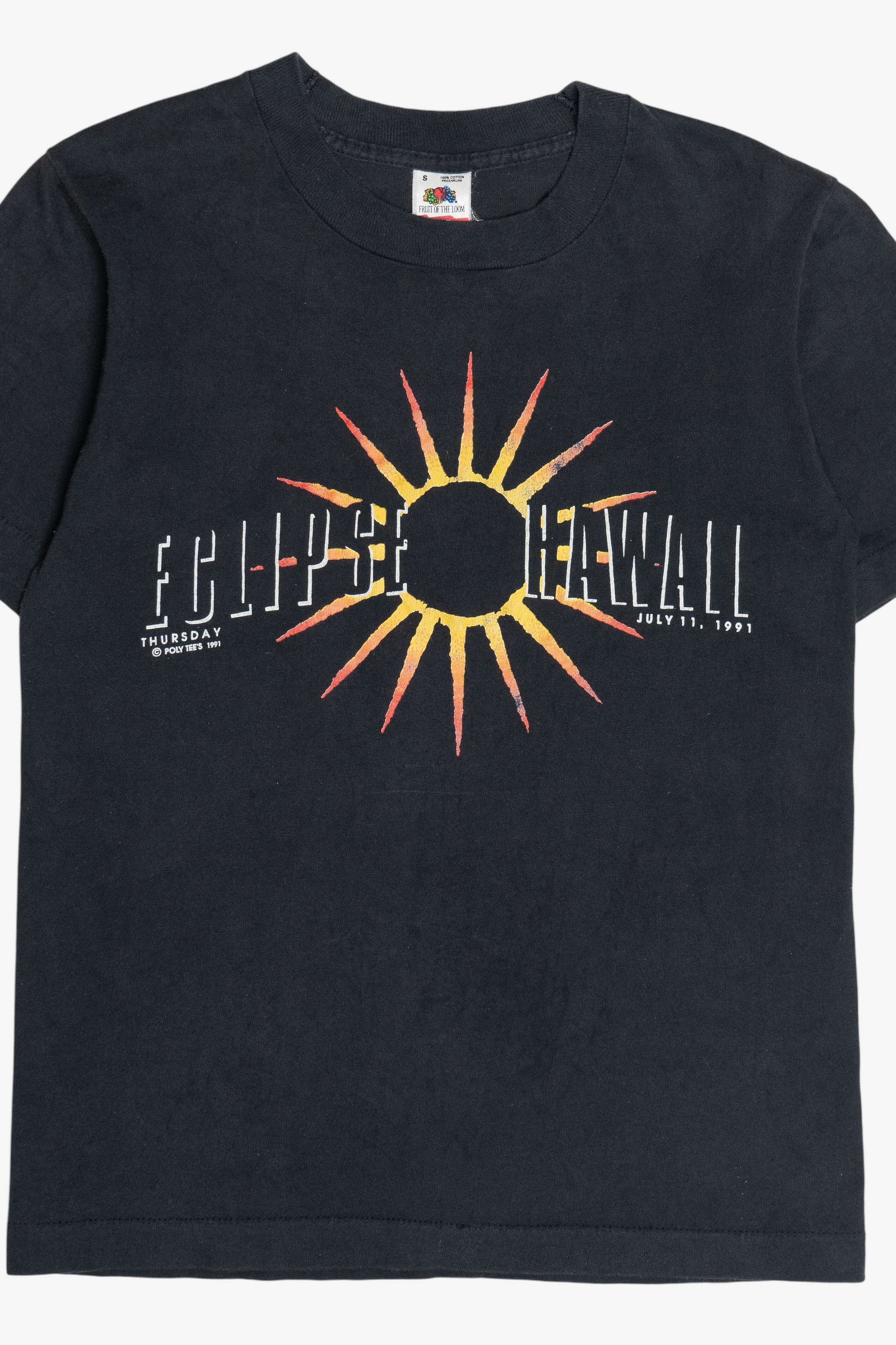 Vintage "Eclipse Hawaii" 1991 Solar Eclipse Souvenir T-Shirt (1990s)