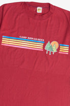 Vintage "Camp Shin-Go-Beek" Rainbow Stripe Single Stitch T-Shirt (1980s)