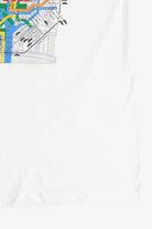 Vintage "Washington Metro" Subway Map Souvenir Sleep T-Shirt (1990s)
