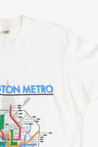 Vintage "Washington Metro" Subway Map Souvenir Sleep T-Shirt (1990s)