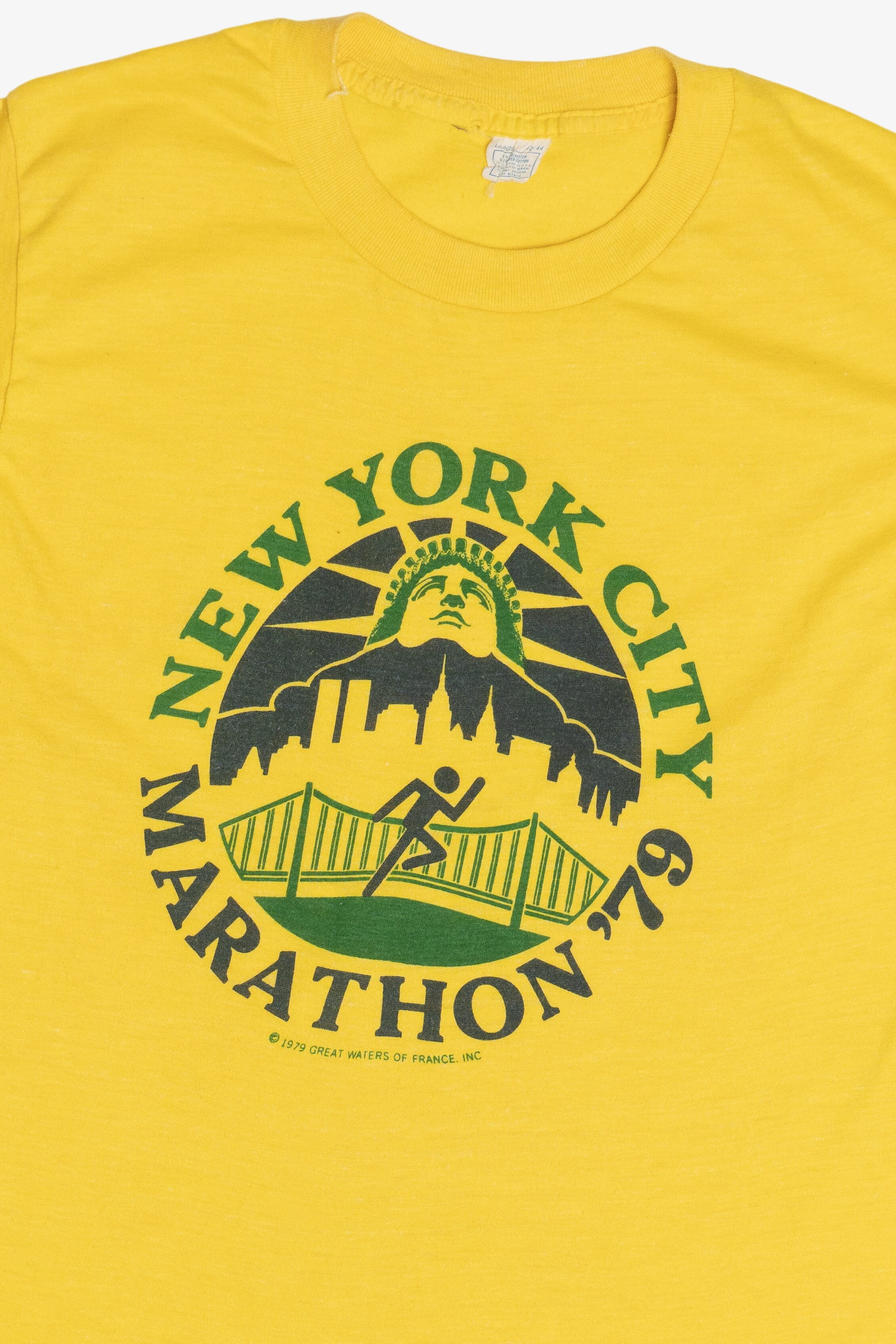 Vintage "New York City Marathon '79" Perrier Sponsored Souvenir T-Shirt (1970s)