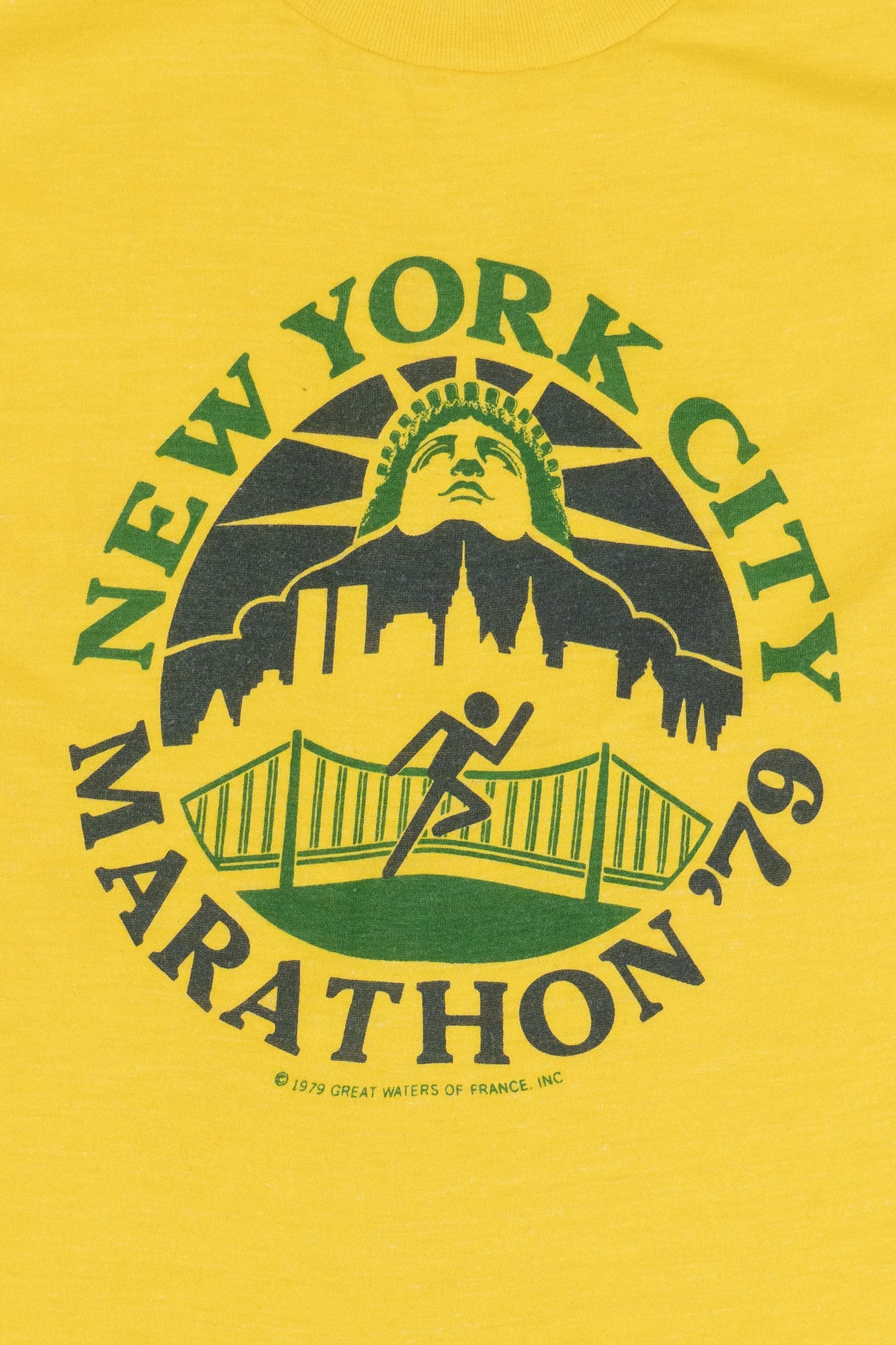 Vintage "New York City Marathon '79" Perrier Sponsored Souvenir T-Shirt (1970s)