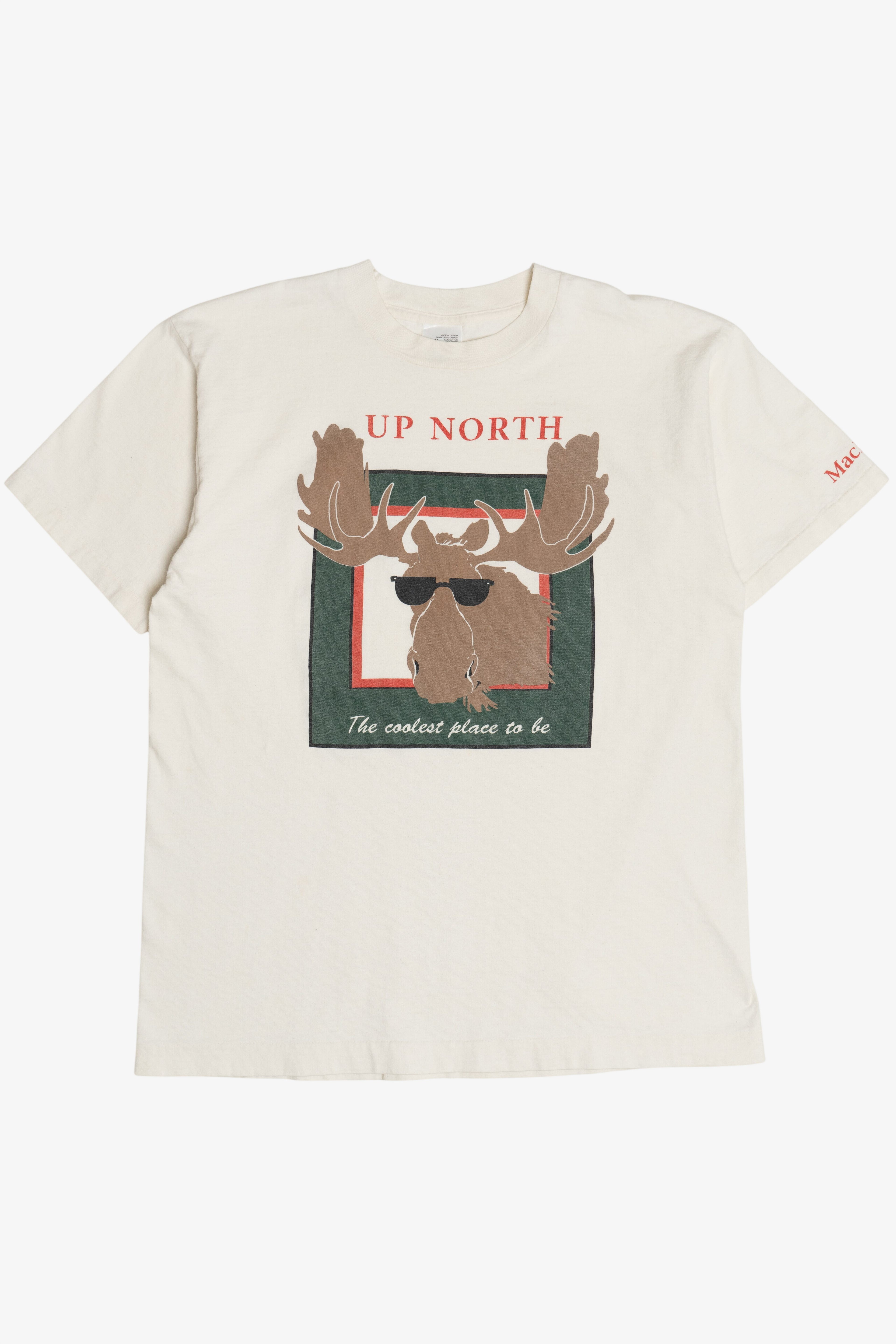 Vintage "Up North" "The Coolest Place To Be" Mackinac Island T-Shirt (1990s)