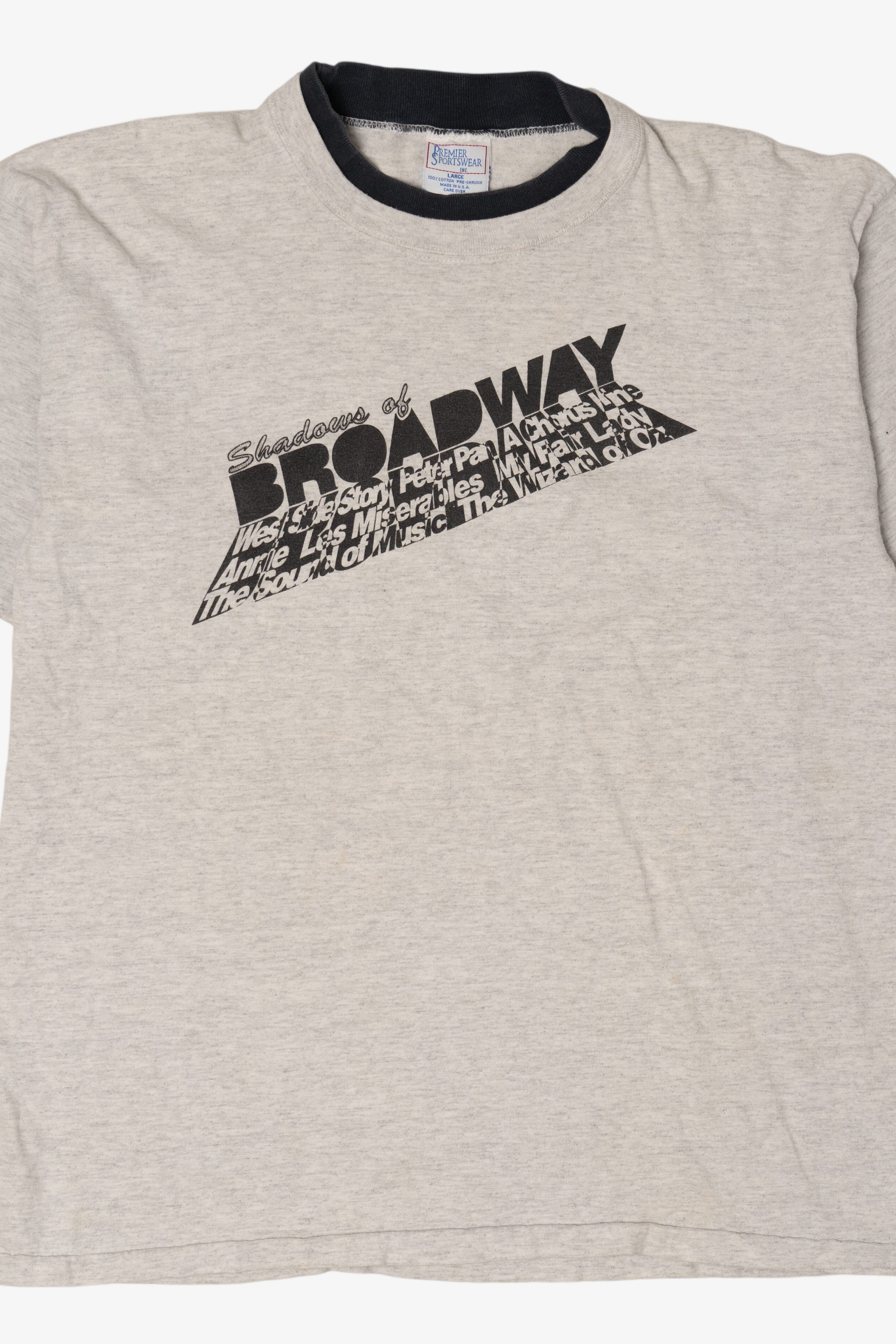 Vintage Light Gray Shadow Of Broadway Carnegie Kids T-Shirt (1990s)