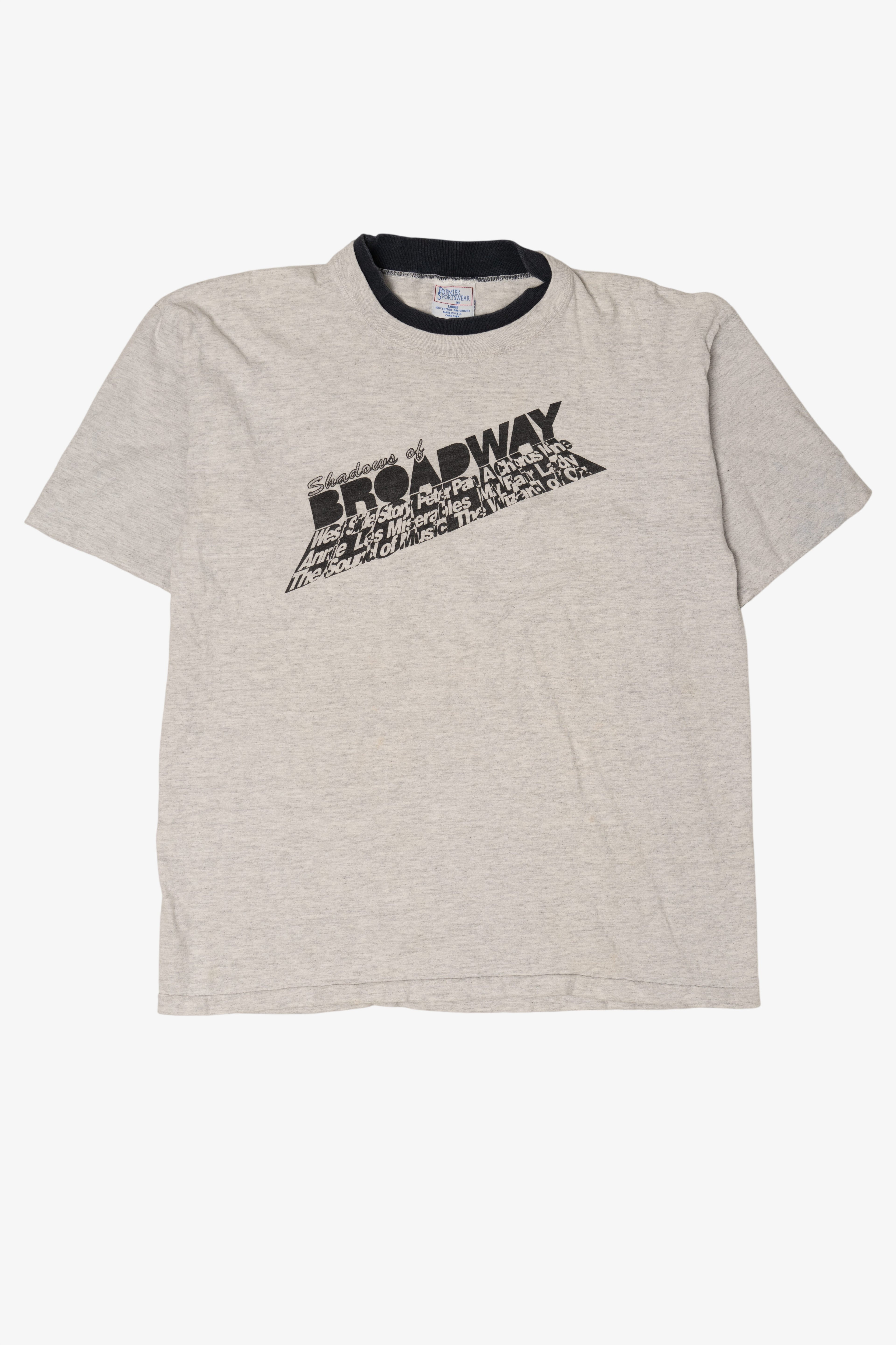Vintage Light Gray Shadow Of Broadway Carnegie Kids T-Shirt (1990s)