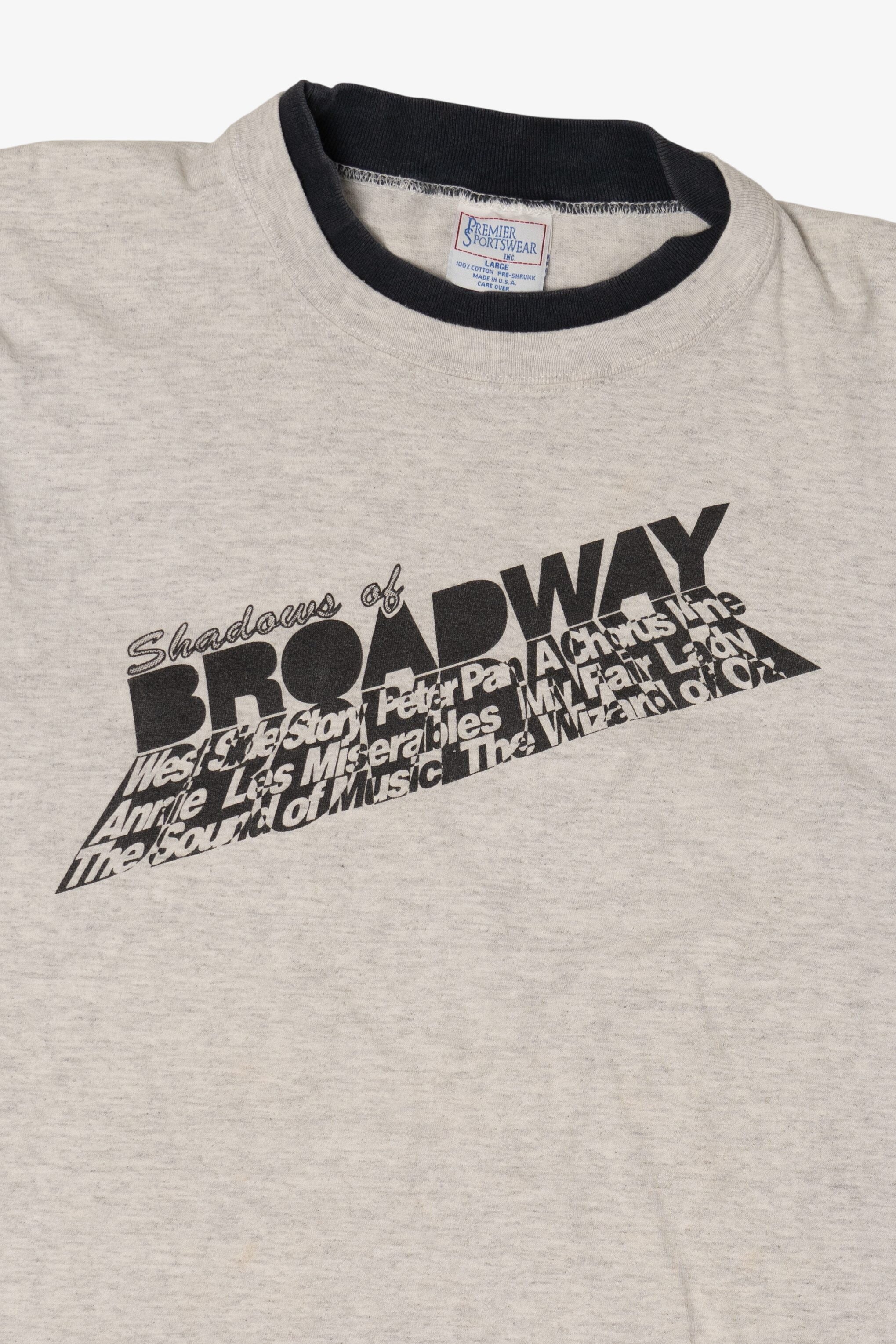 Vintage Light Gray Shadow Of Broadway Carnegie Kids T-Shirt (1990s)