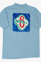 Vintage Light Blue Motel 6 Pocket T-Shirt (1980s)