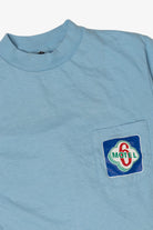 Vintage Light Blue Motel 6 Pocket T-Shirt (1980s)