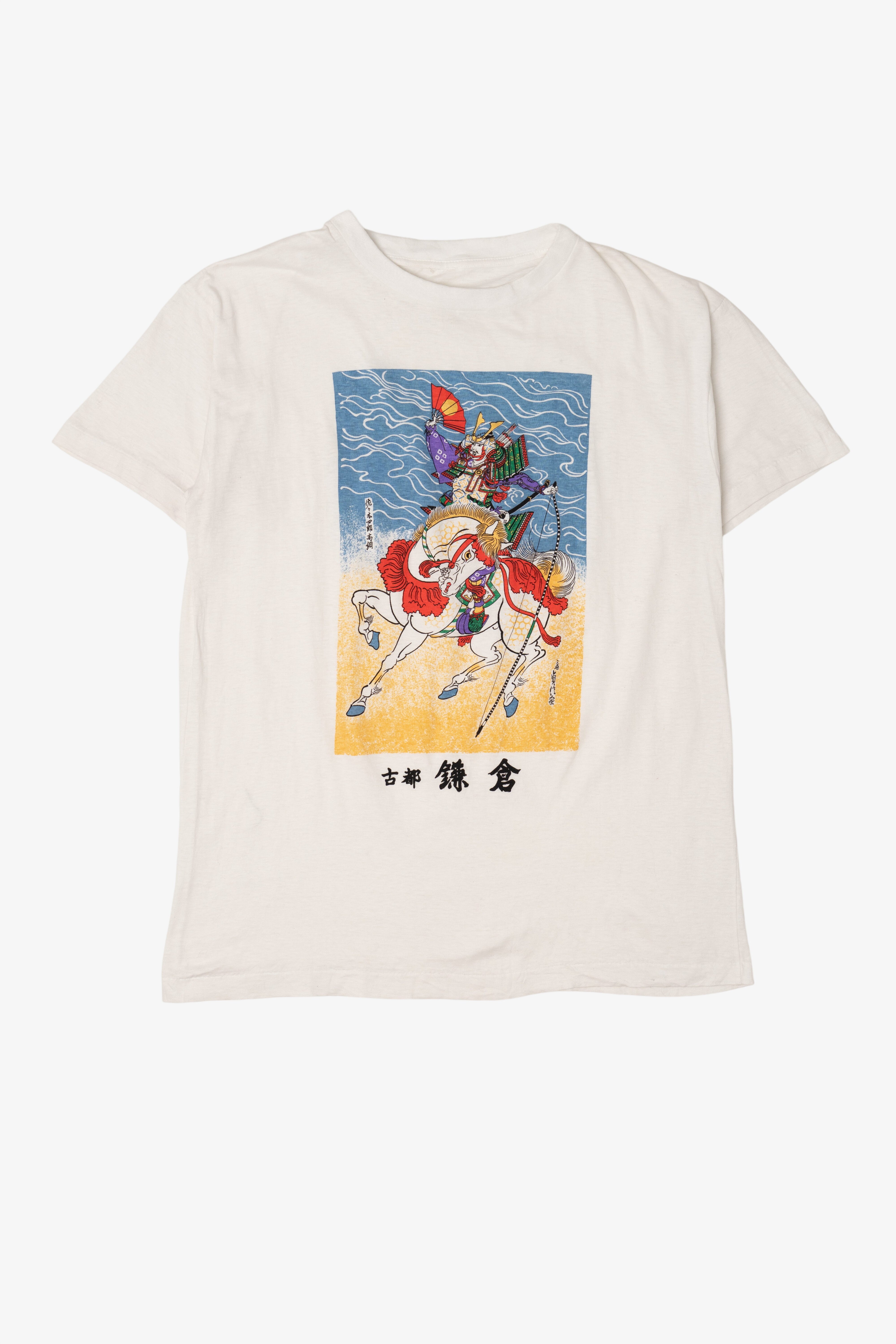 Vintage Japanese Samurai Warrior Single Stitch T-Shirt (1990s