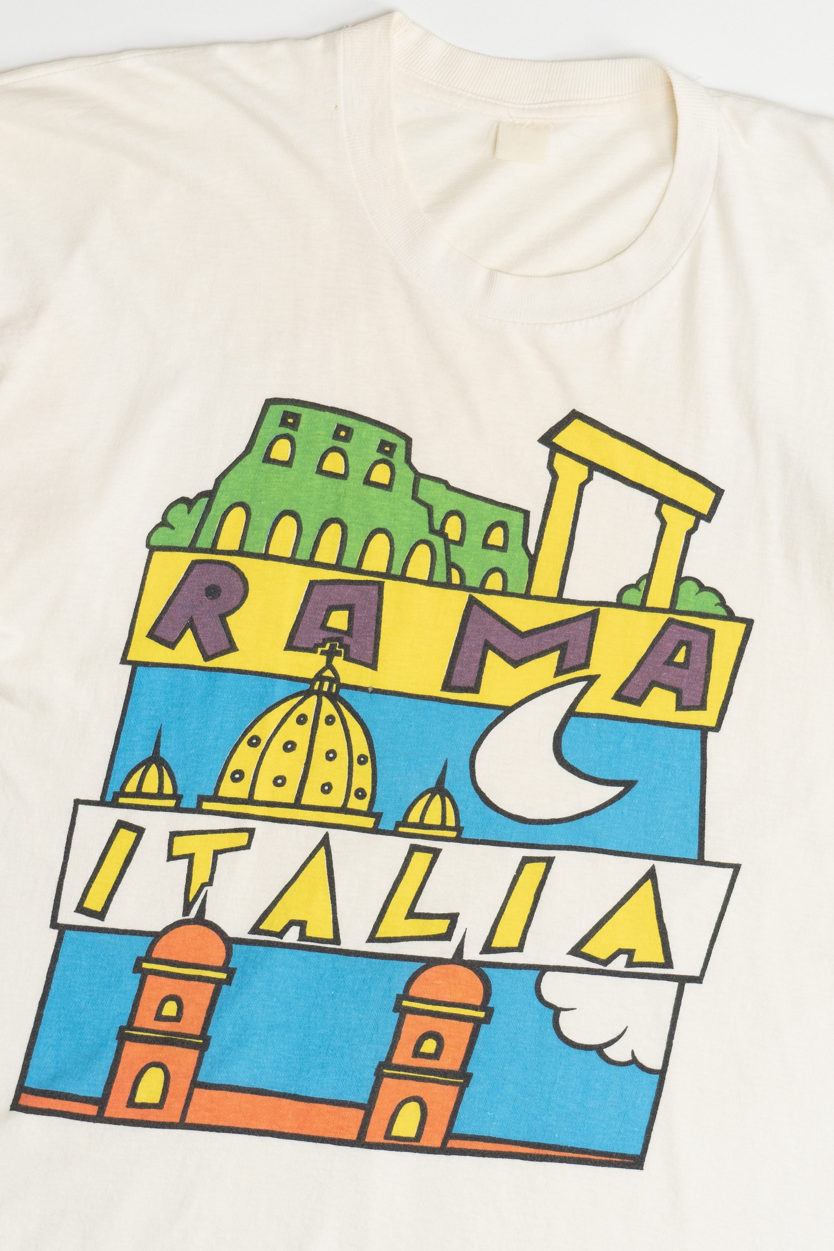 Vintage "Roma Italia" Rome Landmarks Souvenir T-Shirt (1990s)
