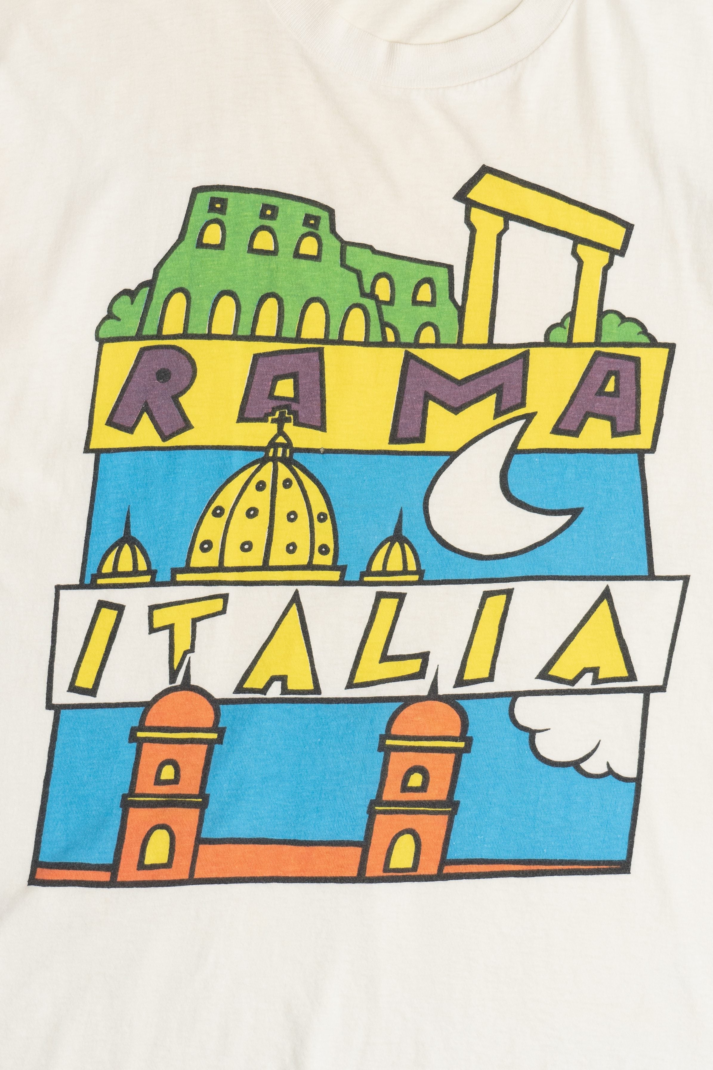 Vintage "Roma Italia" Rome Landmarks Souvenir T-Shirt (1990s)