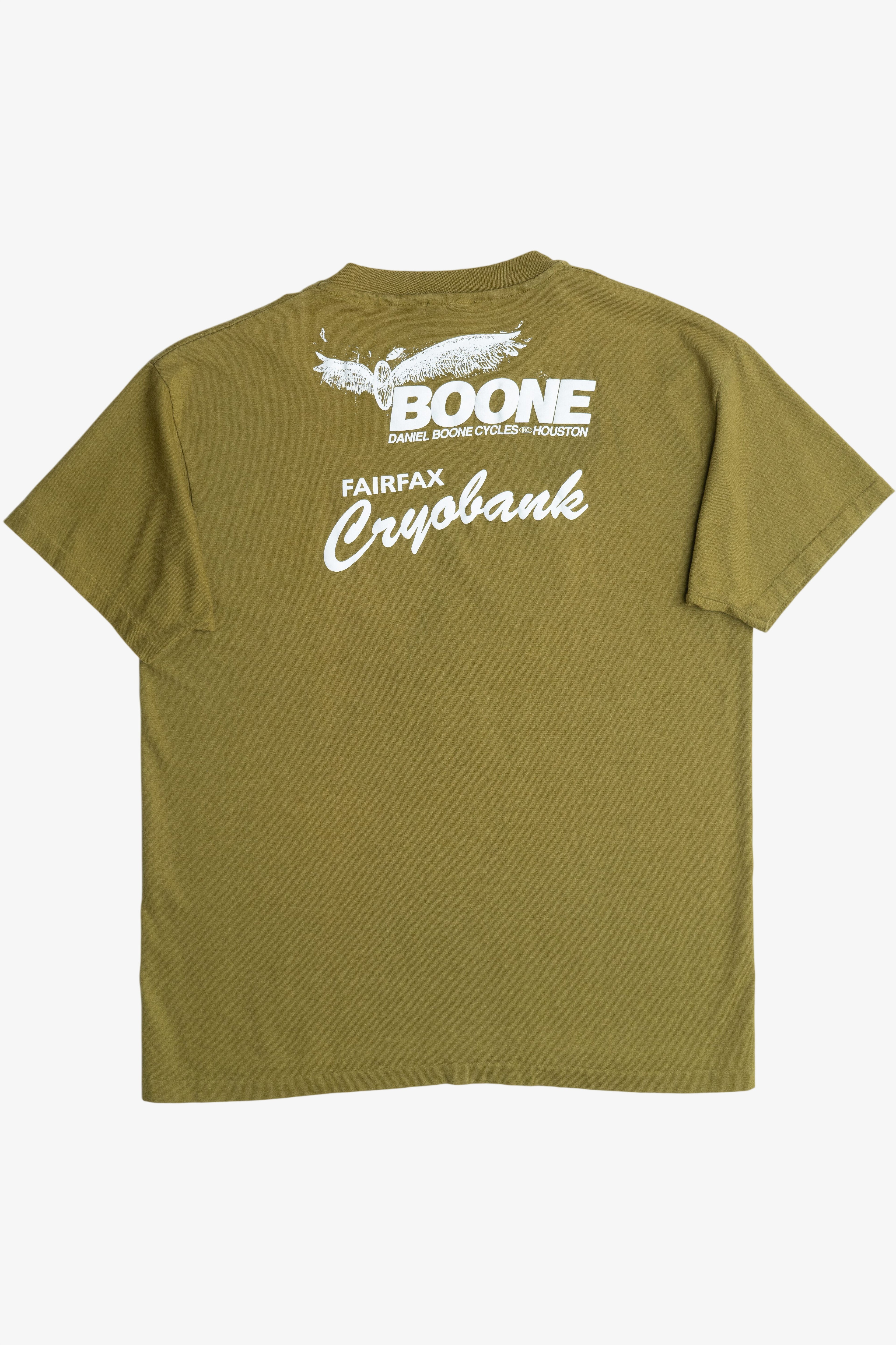 Vintage "Apocalypse Brown Beer Bike 1994" Parody Biking Souvenir T-Shirt (1990s)