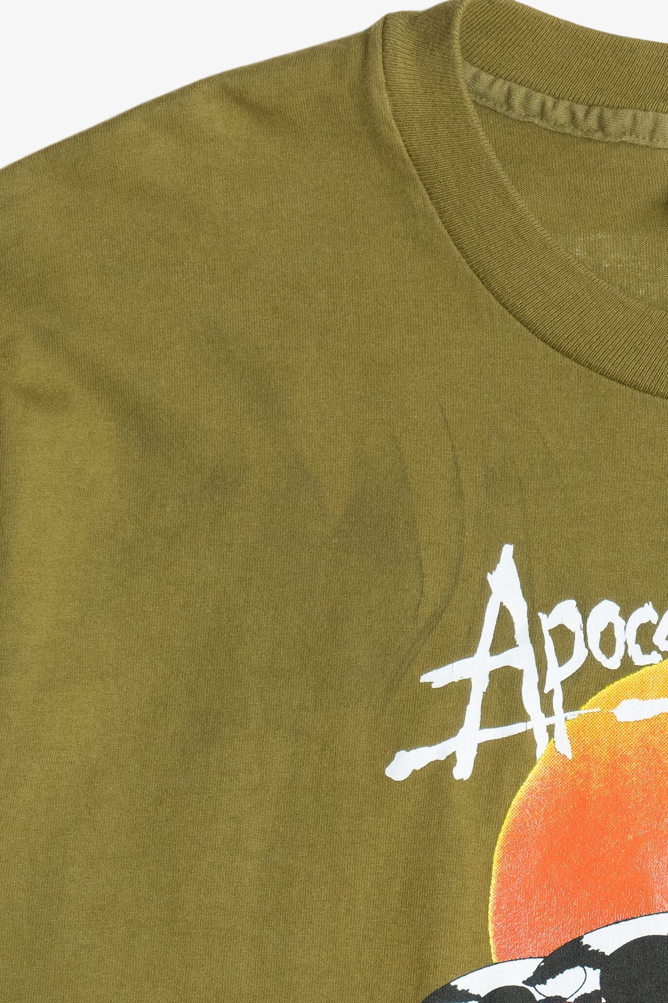 Vintage "Apocalypse Brown Beer Bike 1994" Parody Biking Souvenir T-Shirt (1990s)