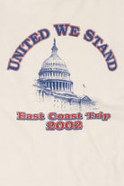 Vintage White "United We Stand" East Coast Trip 2002 T-Shirt (2000s)