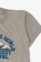 Vintage Gray Embroidered "Top Of The World" Everest Nepal T-Shirt (1990s)