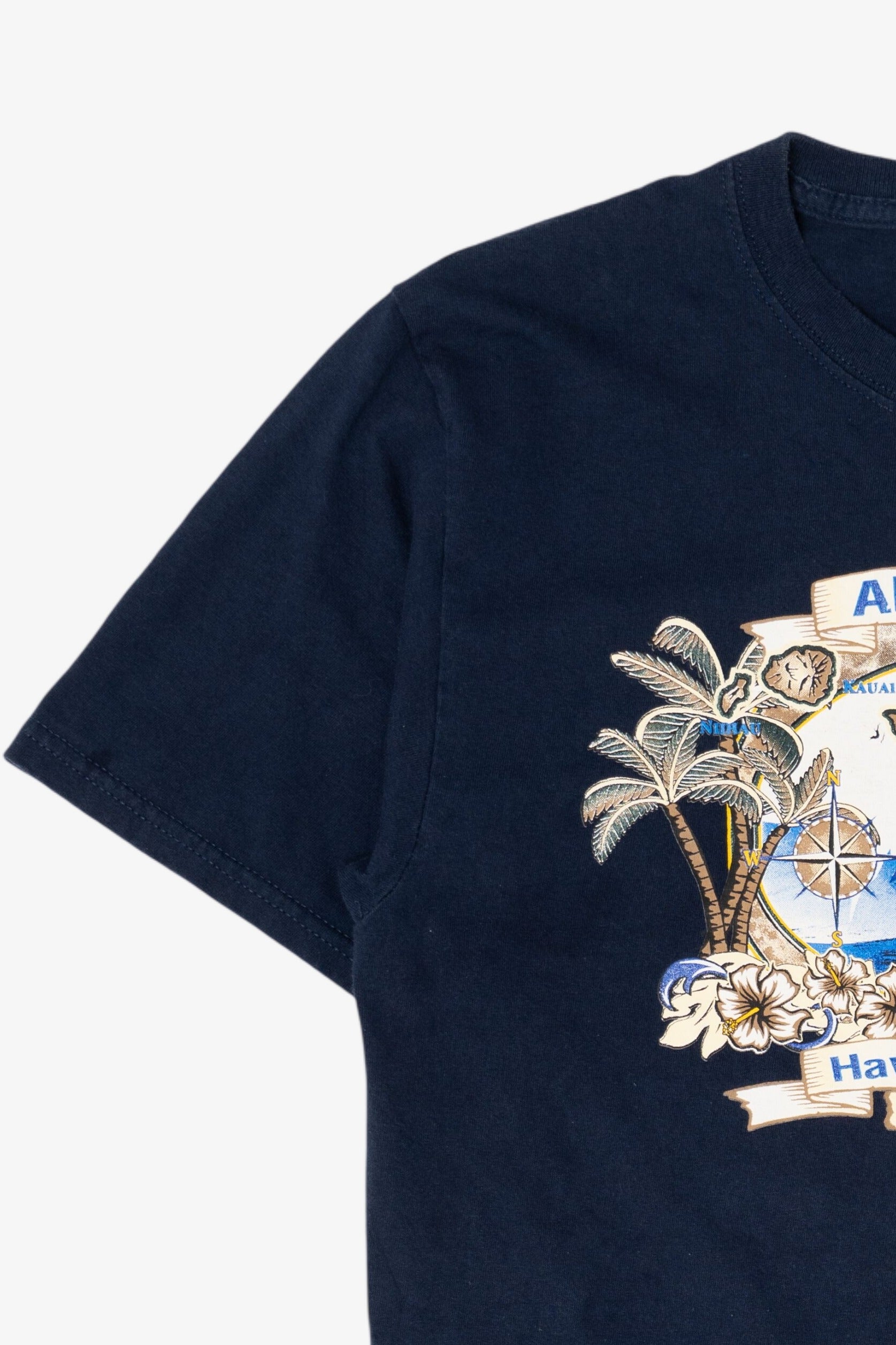 Vintage Navy Blue Hawaiian Islands "Aloha State" T-Shirt (2000s)