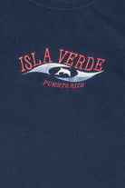 Navy Blue Embroidered Isle Verde Puerto Rico T-Shirt (2000s)