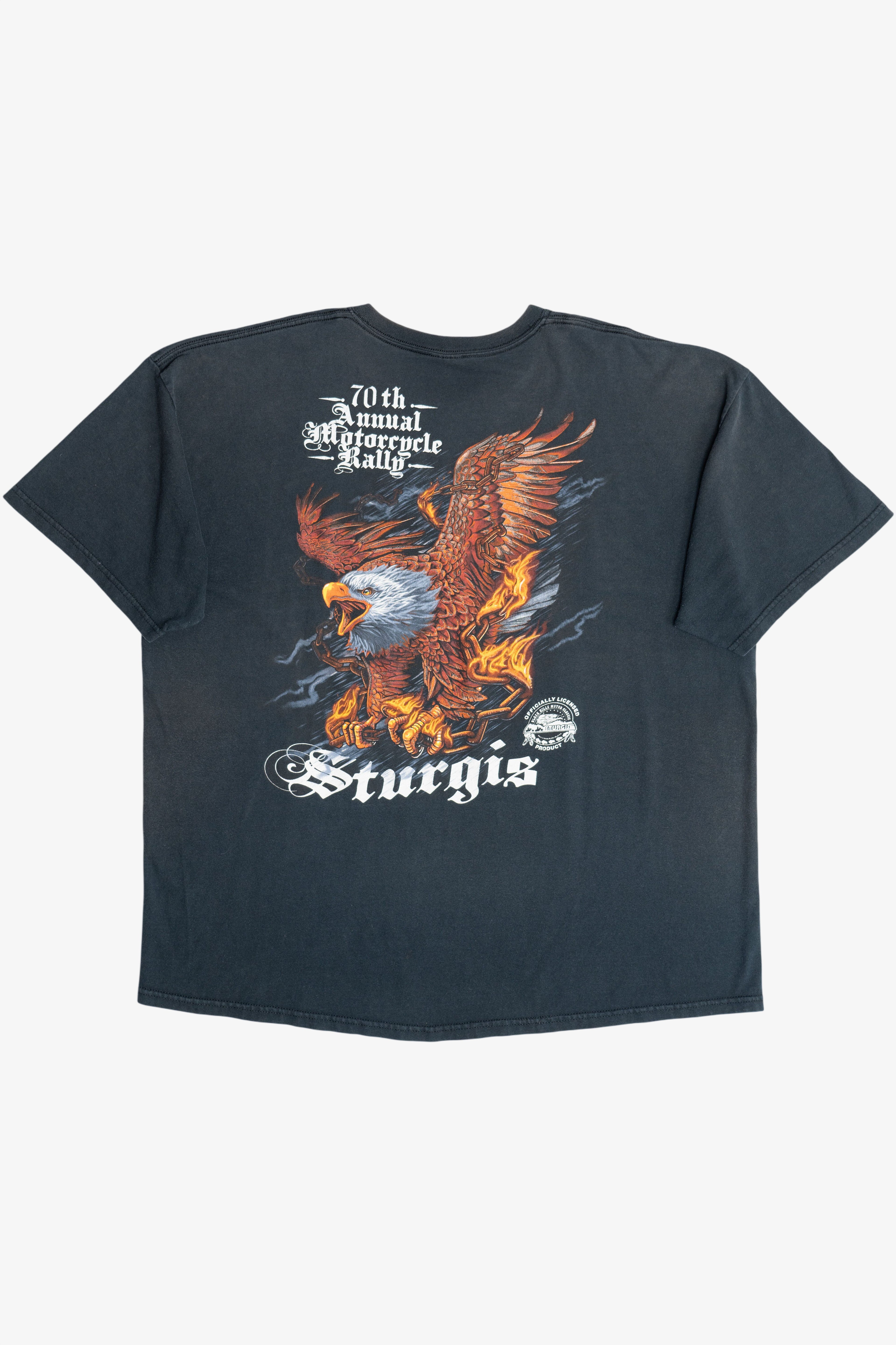 Sturgis "70th Annual Motorcycle Rally" Eagle Souvenir T-Shirt (2010s)