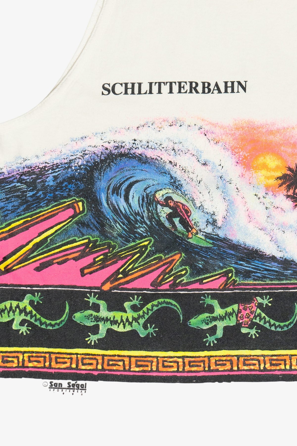 Vintage Schlitterbahn Beach T-Shirt Tank Top (1990s)