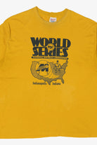 Vintage Yellow National Softball Association World Series Indiana Single Stitch T-Shirt (1980s)