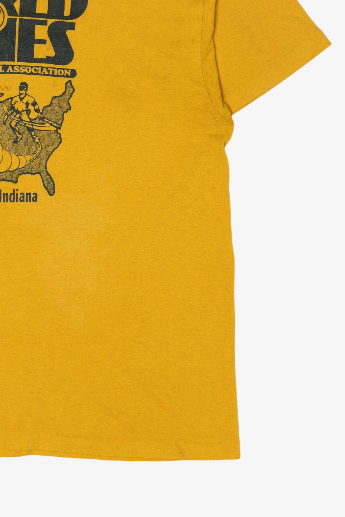 Vintage Yellow National Softball Association World Series Indiana Single Stitch T-Shirt (1980s)