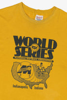 Vintage Yellow National Softball Association World Series Indiana Single Stitch T-Shirt (1980s)