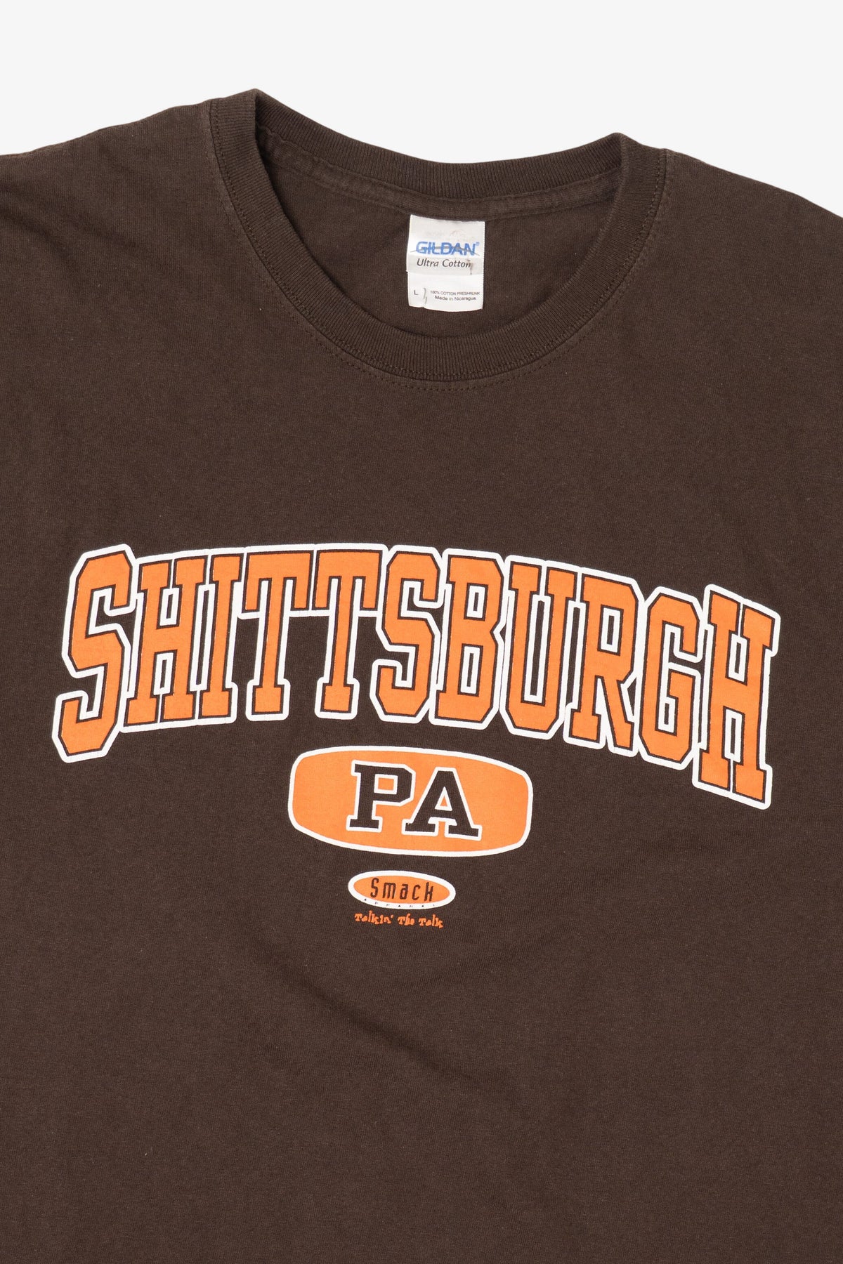 Vintage Brown Shittsburgh "The Name Says It All" Funny T-Shirt (2000s)
