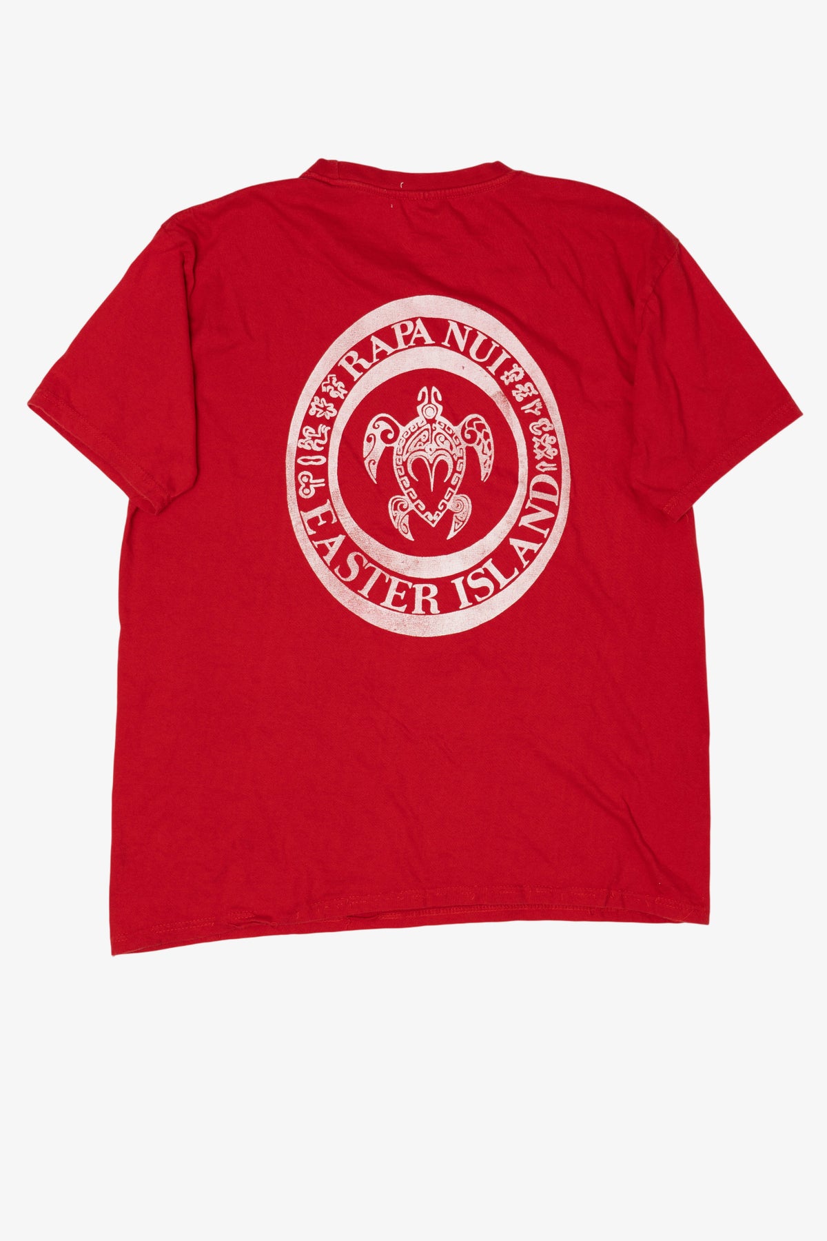 Vintage Red Rapa Nui Easter Island Turtle T-Shirt (1990s)