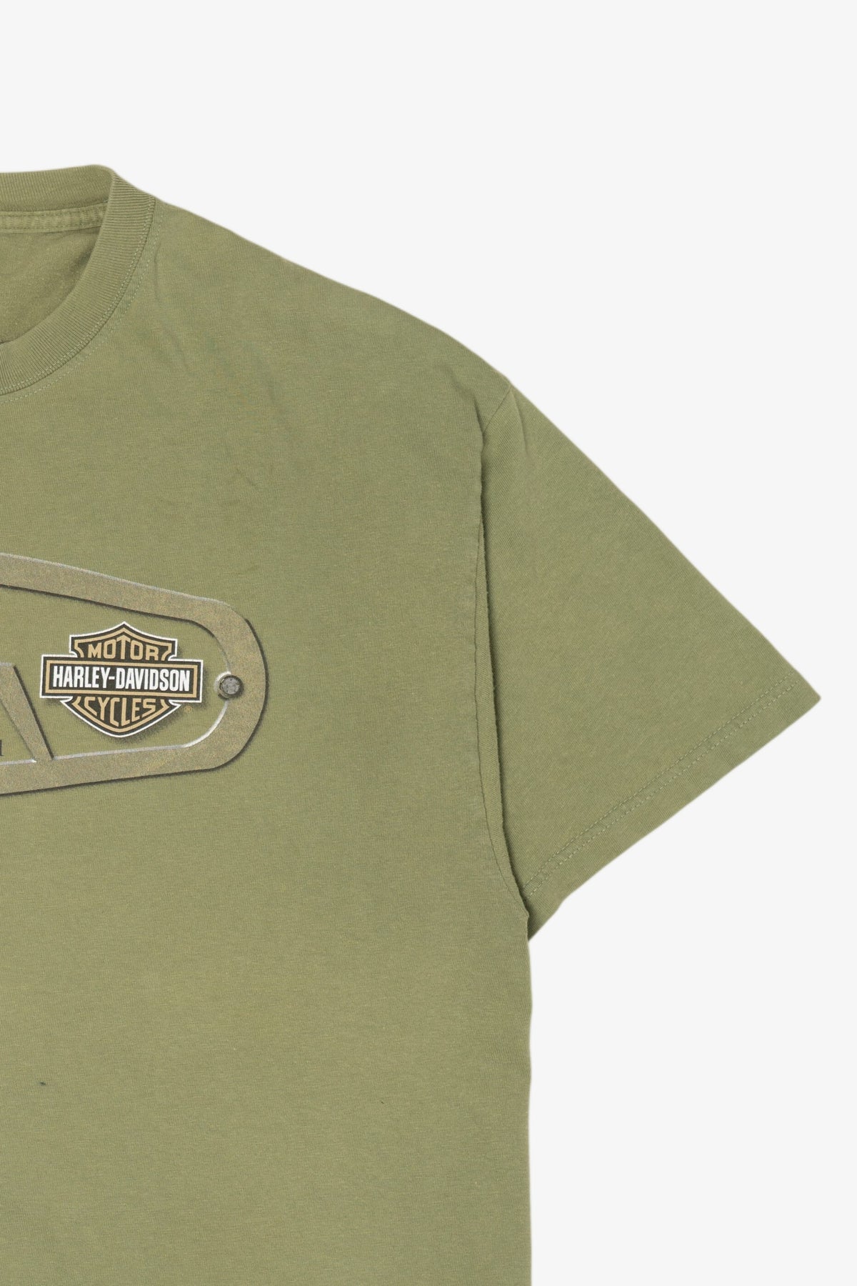 Green Harley Davidson "Jim's On The Pass" T-Shirt (2000s)
