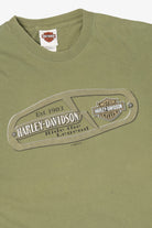 Green Harley Davidson "Jim's On The Pass" T-Shirt (2000s)
