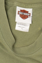 Green Harley Davidson "Jim's On The Pass" T-Shirt (2000s)