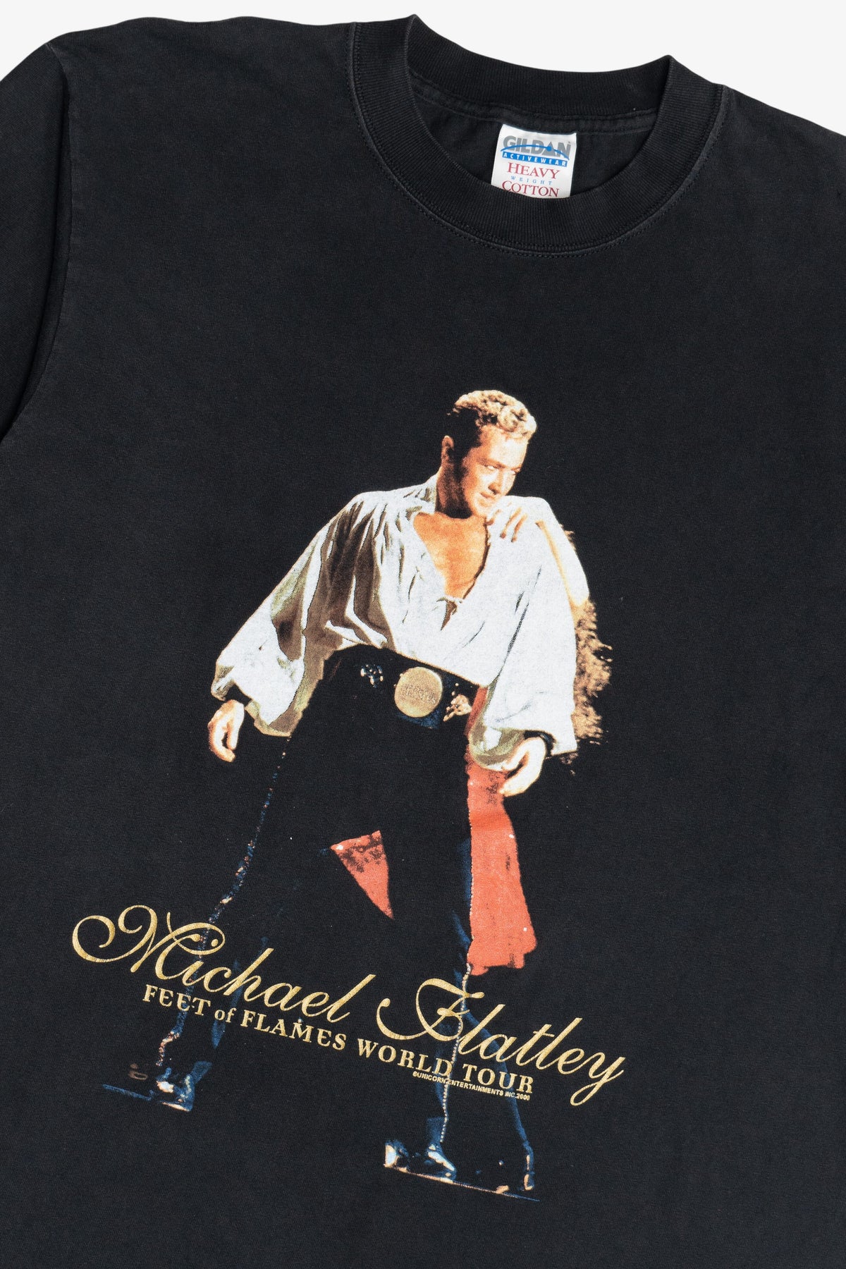 Vintage Michael Flatley "Feet Of Flames" Irish Dancing World Tour T-Shirt (2000s)