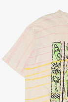 Vintage Pastel Striped "Surf" Single Stitch T-Shirt (1980s)