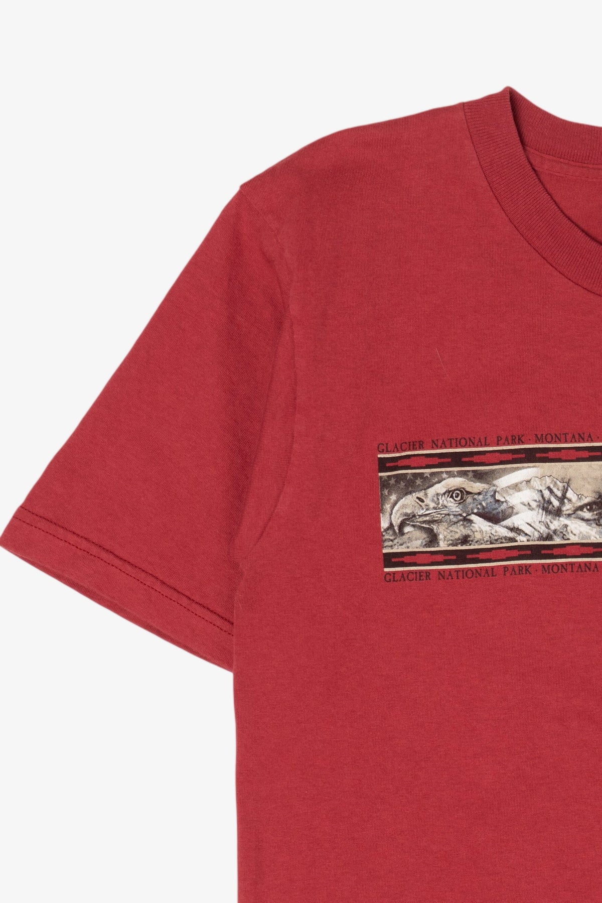 Vintage Glacier National Park Montana Red T-Shirt (1990s)
