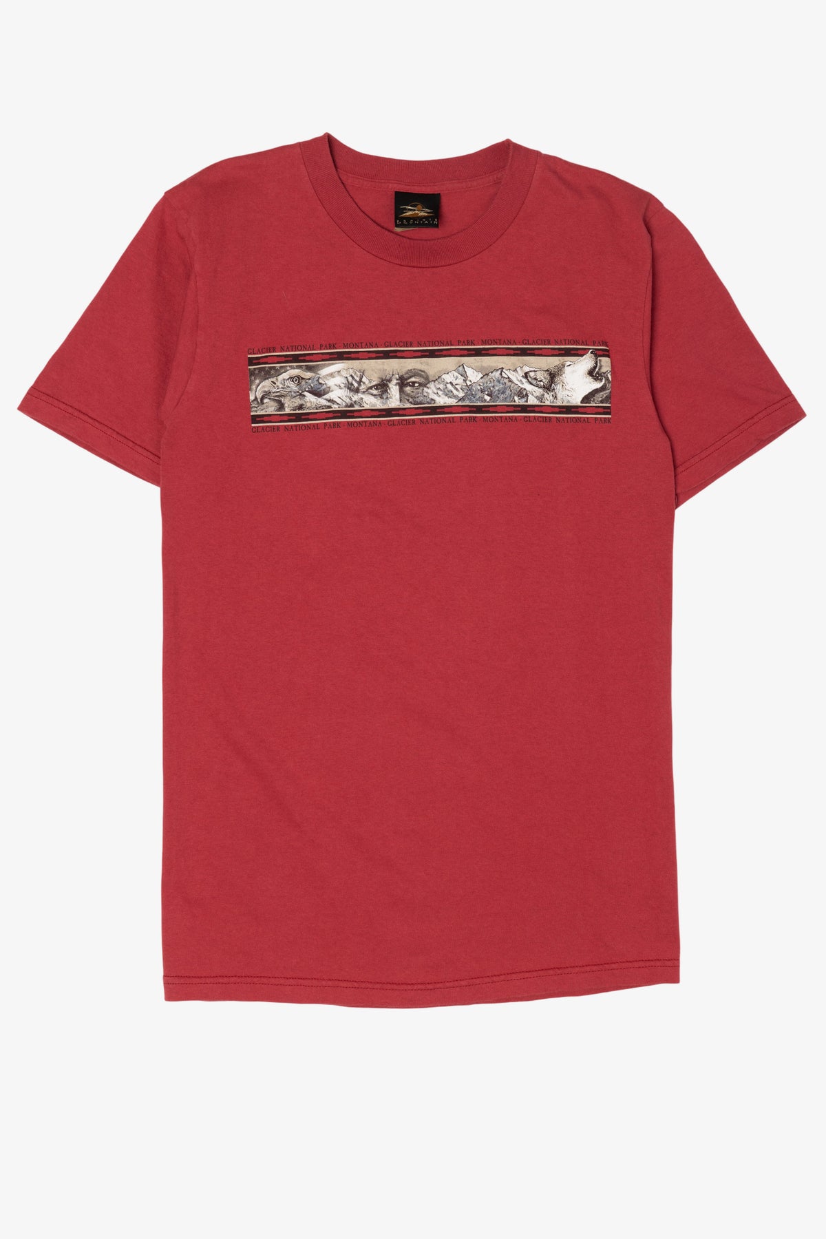 Vintage Glacier National Park Montana Red T-Shirt (1990s)