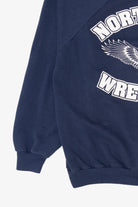 Vintage Navy Blue Northside Wrestling Raglan Sweatshirt (1990s)