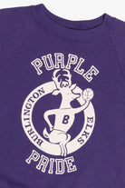 Vintage "Burlington Elks" "Purple Pride" Elk Basketball Mascot Sweatshirt (1990s)