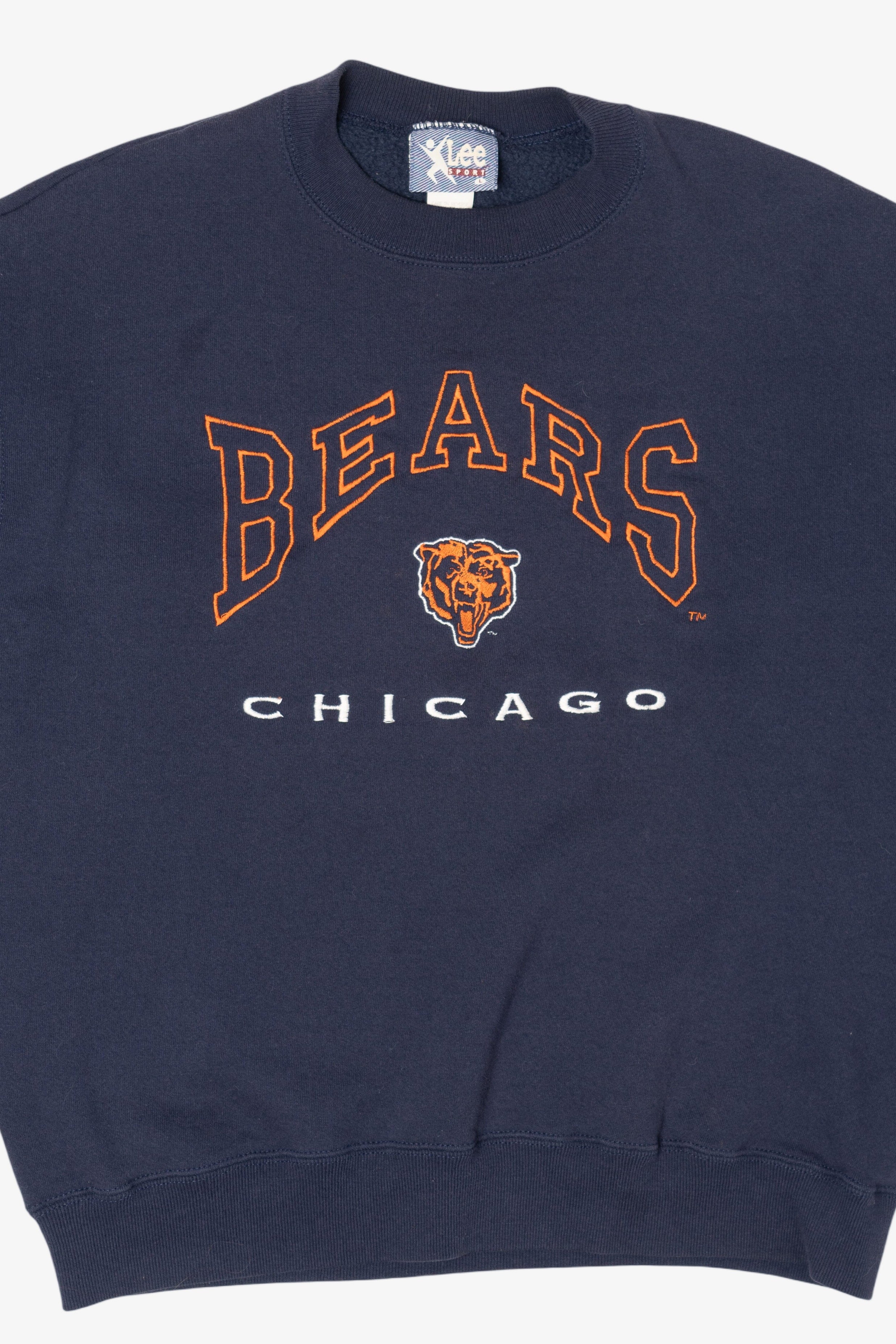 Vintage Navy Blue Chicago Bears Football Sweatshirt (1990s)