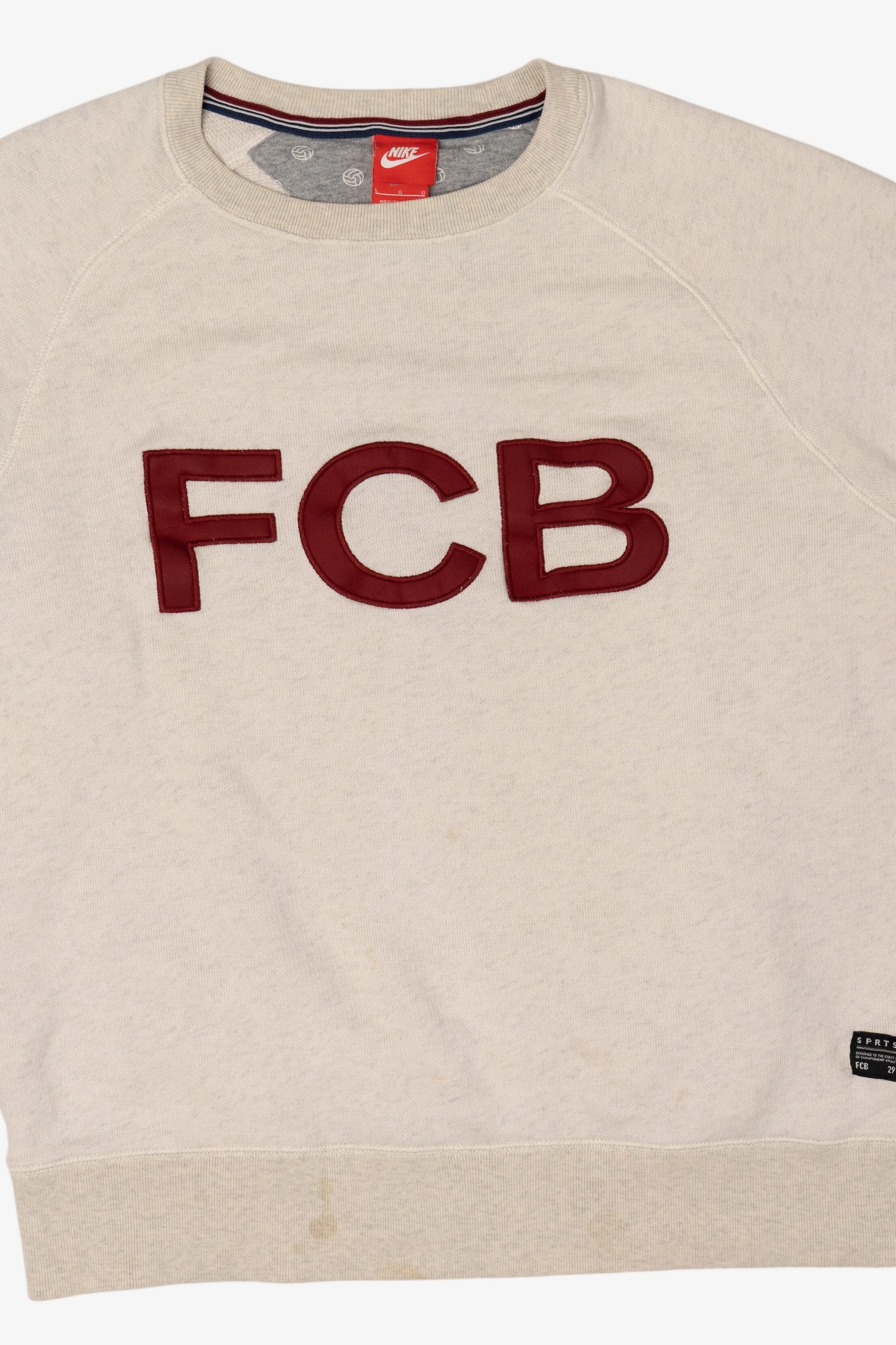 Vintage Beige Nike "FCB" Sweatshirt (1990s)