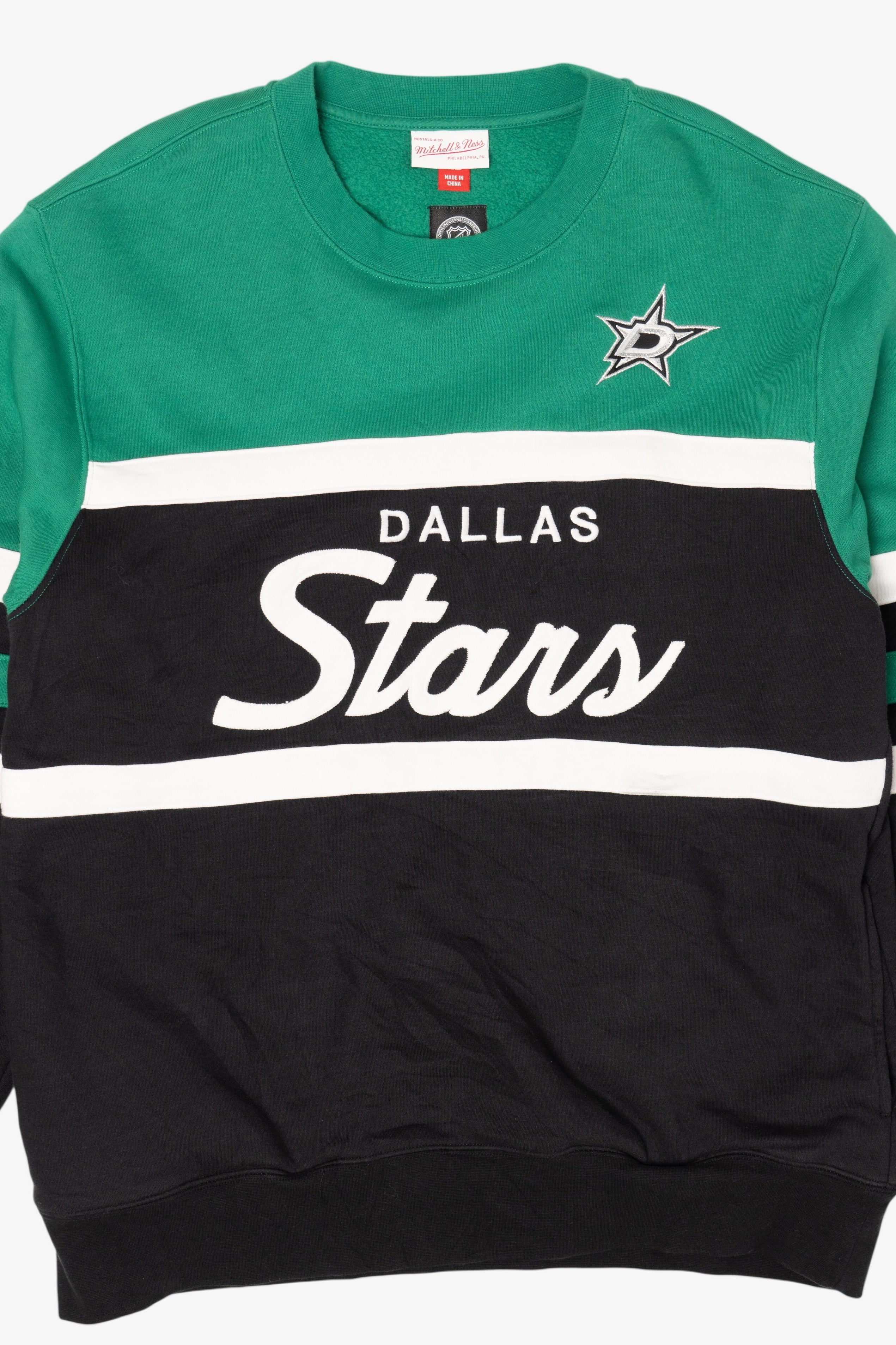 Green Mitchell & Ness Dallas Stars NHL Sweatshirt