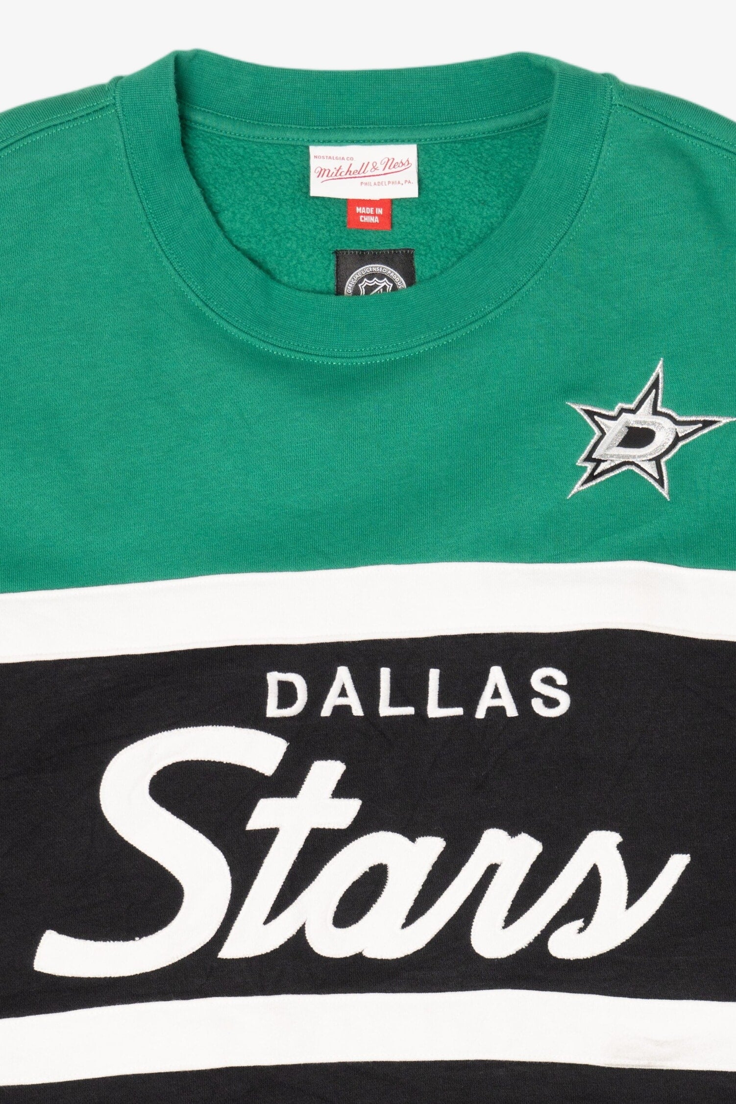 Green Mitchell & Ness Dallas Stars NHL Sweatshirt